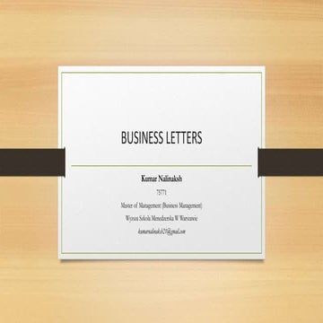 Business Letters