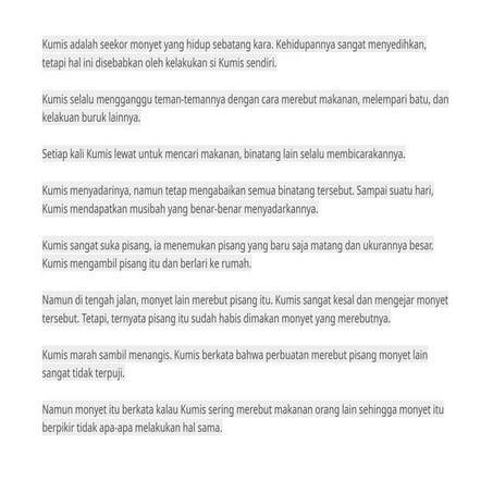 Kumis adalah seekor monyet yang hidup sebatang kara.docx