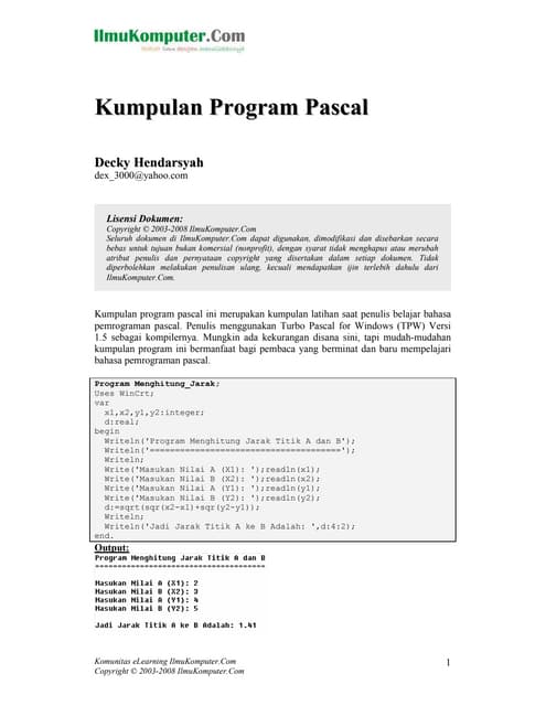 Contoh Program buble sort dari belakang | PDF