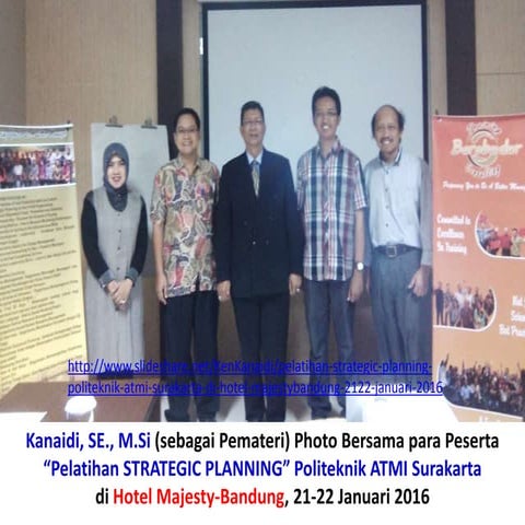 Pelatihan  STRATEGIC PLANNING bagi Para Dosen ATMI-Surakarta