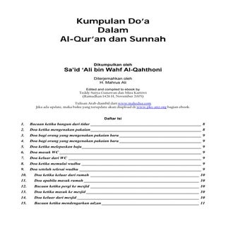 Kumpulan doa dalam al quran dan sunnah