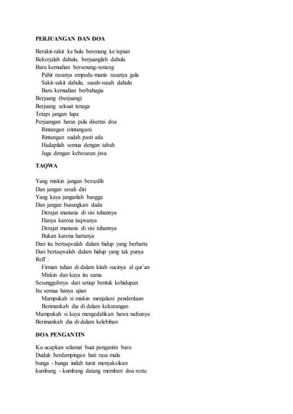 Chord Lirik Kumbang Hati Lirik lagu cinta