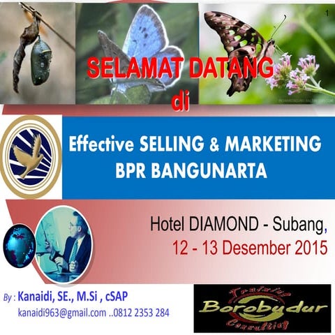 Ringkasan Materi Pelatihan  "SALES PLANNING and MARKETING" BPR BANYUARTA _di SUBANG