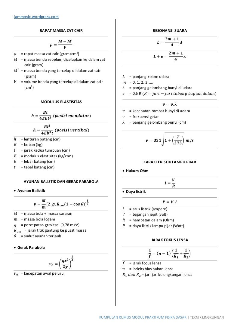 Rumus Modulus Elastisitas Zat Cair | Edukasi.Lif.co.id