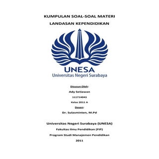 Kumpulan soal soal landasan kependi...