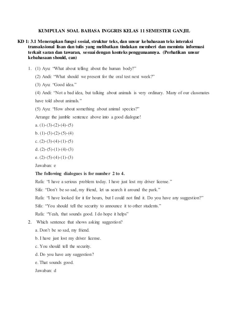 contoh soal explanation text bahasa inggris