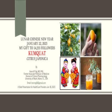 Kumquat is a symbol of prosperity with health benefits
