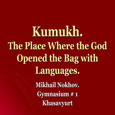 Kumukh | PPT