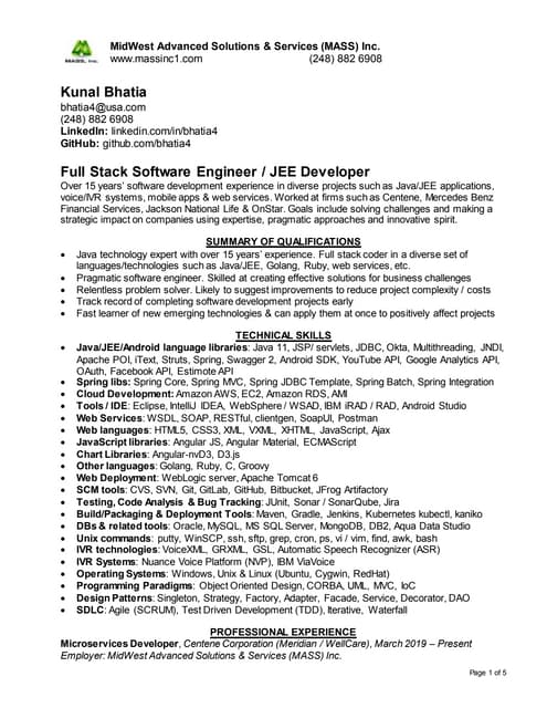 Kunal bhatia   resume mass