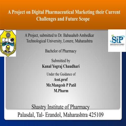 Digital marketing a new dimension in pharmaceutical field | PPTX