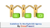 Guidelines To Hire Right SEO Agency