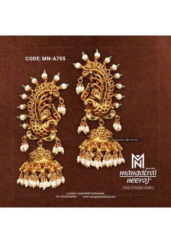 Kundan Nakshi Jhumkas