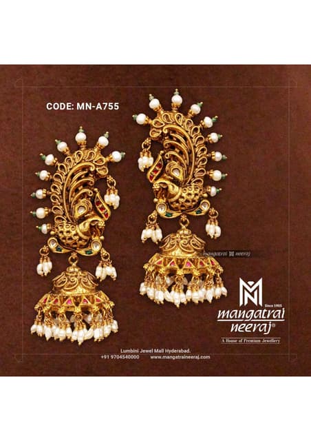 Kundan Nakshi Jhumkas