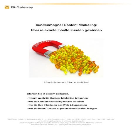 Kundenmagnet Content Marketing