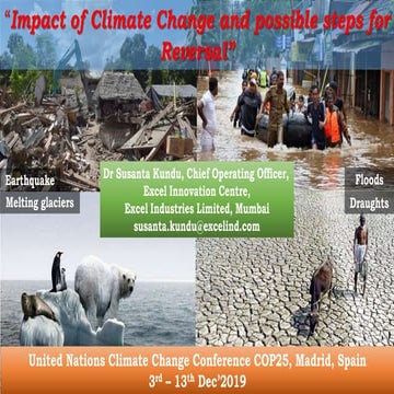 Impact of Climate Change and possible steps for Reversal”