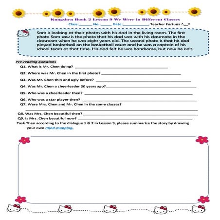 Kungshen book 2 lesson 9 we were in different classes