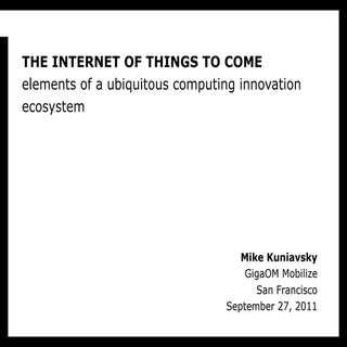 The Internet of Things to Come: ele...