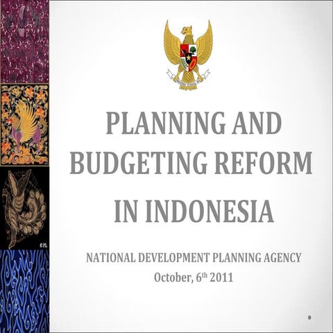 Planning and Budgeting Reform in Indonesia