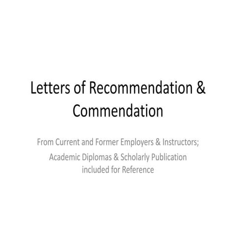 Professional References