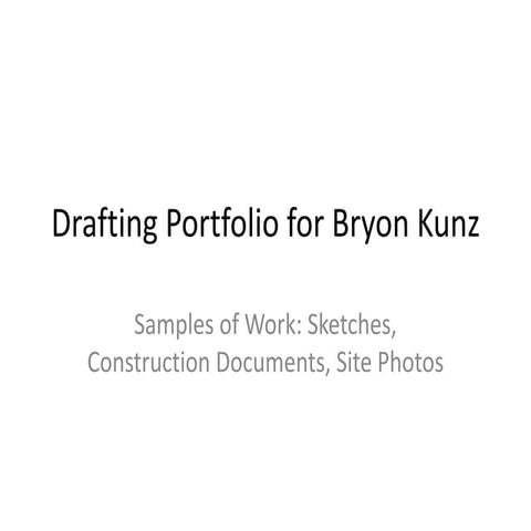 Sample Of Work - Drafting Portfolio