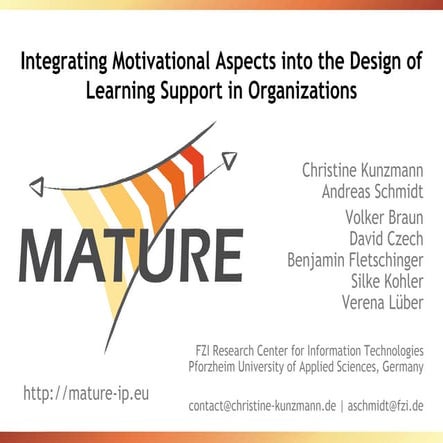Integrating Motivational Aspects into the Design of Learning Support in Organ...