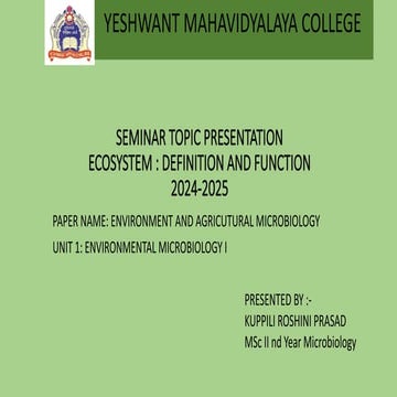Comprehensive Overview of Ecosystem Functions and Biogeochemical Cycles ...