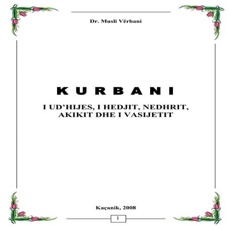 Dr. musli vërbani kurban bajrami apo iidi i kurbani (iidul ed-ha) | DOCX