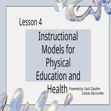 Physical Education and Health: Instructional Models
