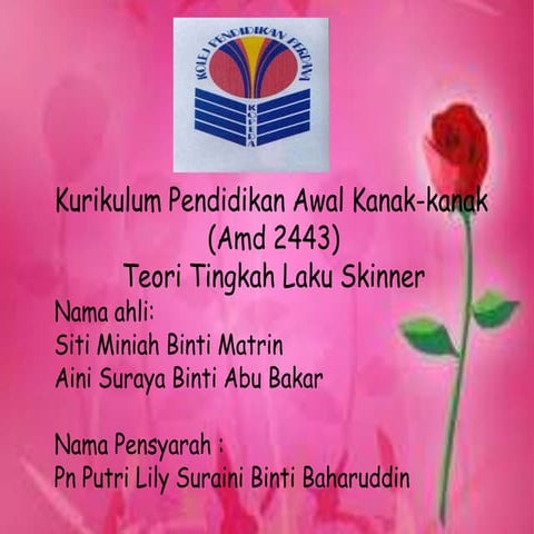 Teori tingkah laku skinner