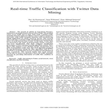 Traffic accident classification using IndoBERT | PDF