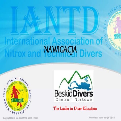Kurs nurkowy specjalizacja nawigacja podwodna prezentacja BeskidDivers