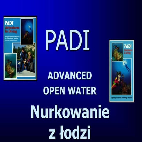 Kurs nurkowy specjalizacja nurkowanie z lodzi prezentacja p