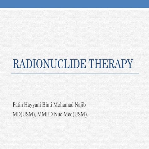 role of nuclear medicine in therapy in oncologic patients