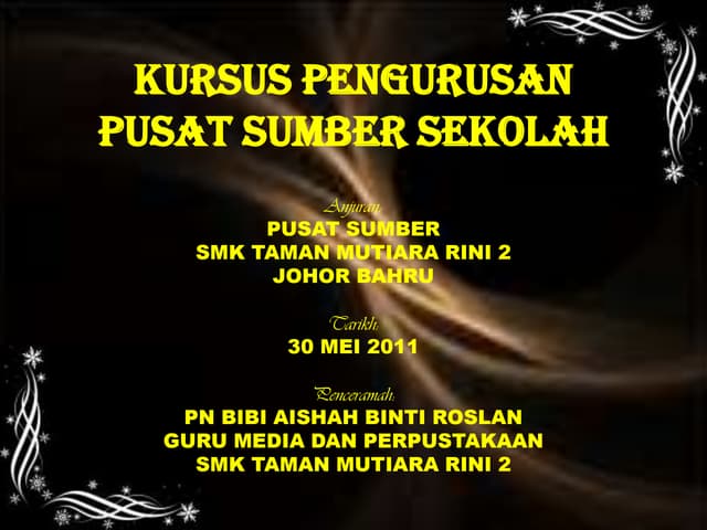 Kursus pengurusan utk pengawas pss