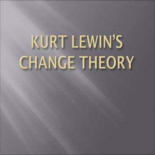 Kurt lewin model of organization ch...
