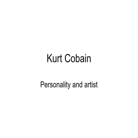 Kurt Cobain Ppt