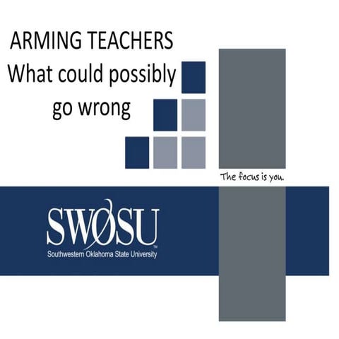 Arming Teachers What Could Possibly Go Wrong?