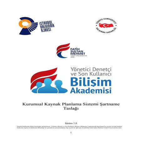 Kurumsal kaynak planlama sistemi teknik şartnamesi