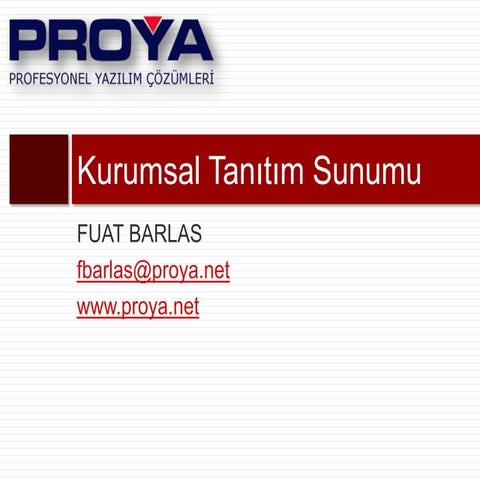PROYA_Kurumsal Sunum