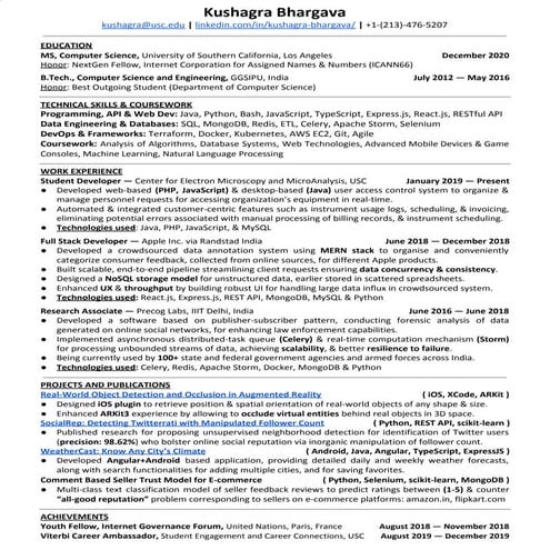 Kushagra bhargava-resume