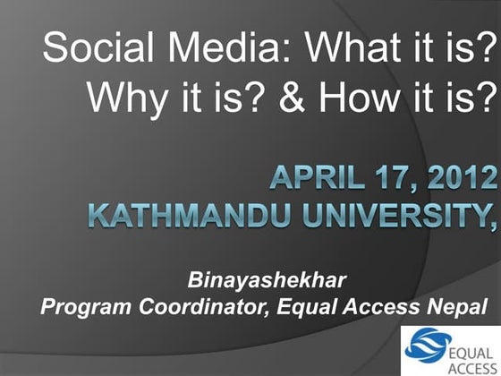 What is Social Media? Ku social media class_17 april 2012