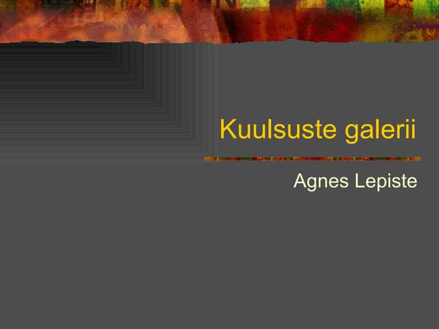 kuulsuste galerii