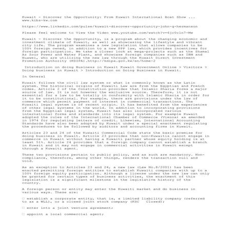 Kuwait   Discover the opportunity