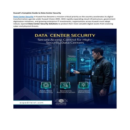 Comprehensive Guide to Data Center Security in Kuwait: Strategies and ...