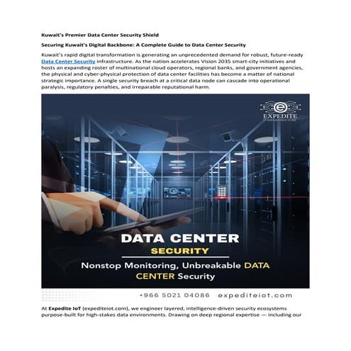 Comprehensive Guide to Data Center Security in Kuwait: Strategies and ...