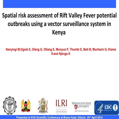 Spatial risk assessment of Rift Valley Fever potential outbreaks using a vect...