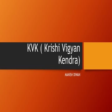 Kvk ( krishi vigyan kendra)
