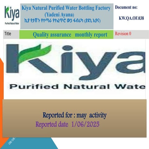 KW.QA.OF.038 Monthly  quality  report for May 2025.pptx