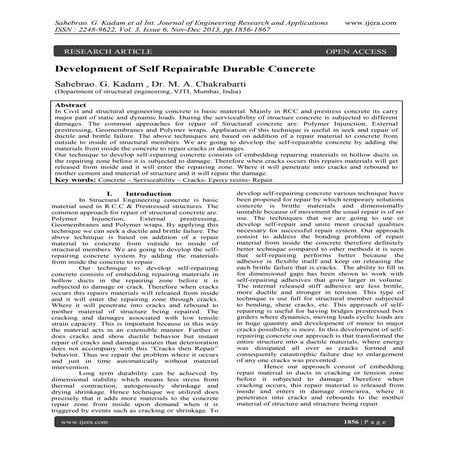 An Introduction to Self healing polymers | PPTX