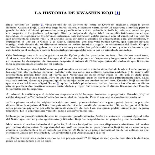 La historia de Kwashin Koji